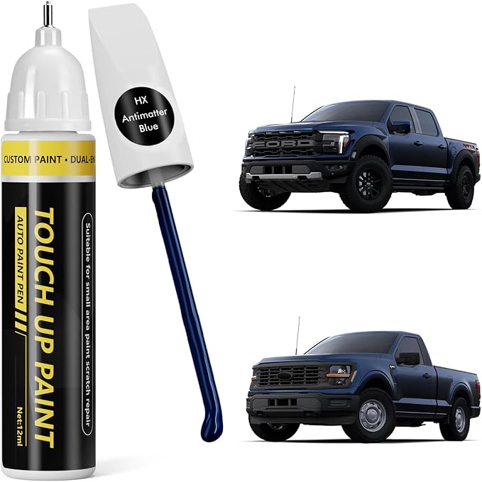 (Antimatter Blue (HX) Car Touch Up Paint for ford, Car Paint Scratch Repair Kit, 2 in 1 Premium Scratch Remover Pen with Exact Color-Matched
