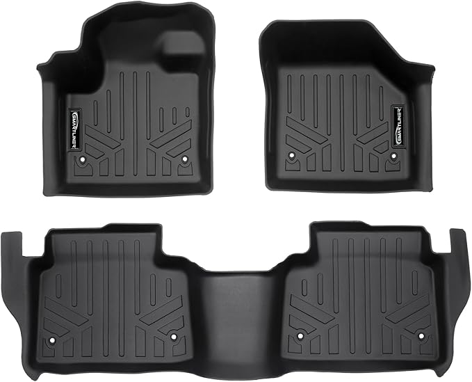 SMARTLINER All Weather Protection Custom Fit 2 Row Floor Mat Liner Set Compatible with 2020-2025 Land Rover Discovery Sport