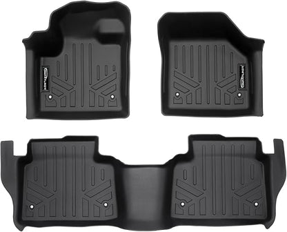 SMARTLINER All Weather Protection Custom Fit 2 Row Floor Mat Liner Set Compatible with 2020-2025 Land Rover Discovery Sport