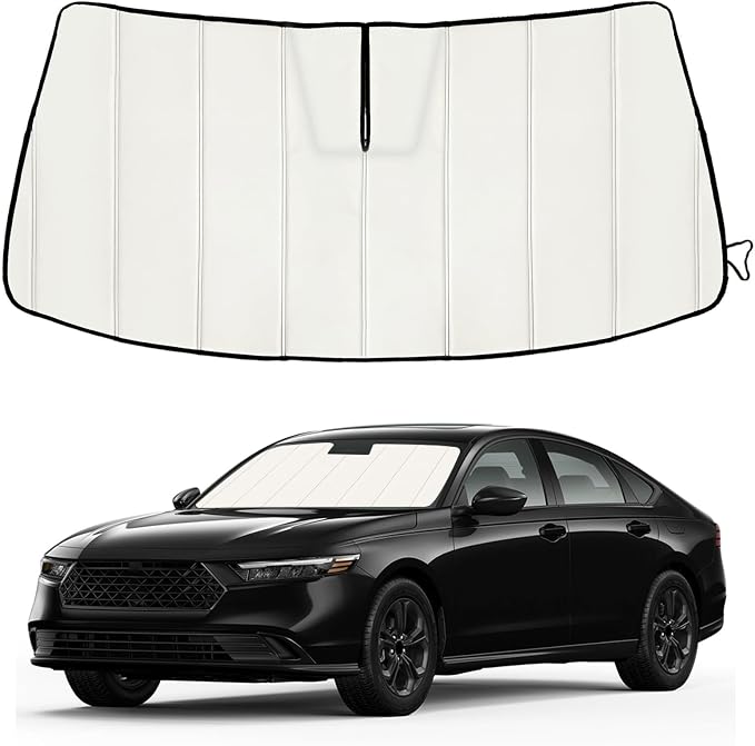Windshield Sun Shade for Hon-da Accord 2023-2025 2026, Front Window Visor Accessories, Folding Design Blocks Heat & UV Rays Maintain Cool Interior and Save Space