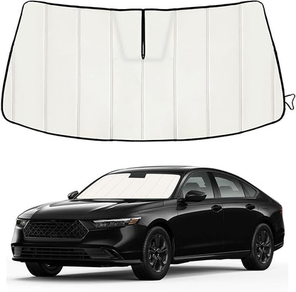 Windshield Sun Shade for Hon-da Accord 2023-2025 2026, Front Window Visor Accessories, Folding Design Blocks Heat & UV Rays Maintain Cool Interior and Save Space