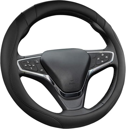 West Llama Customized Auto Car Steering Wheel Cover for Chevy 14.5-15 inches, Steering Wheel Cover for Chevrolet (Black - Standard Size)