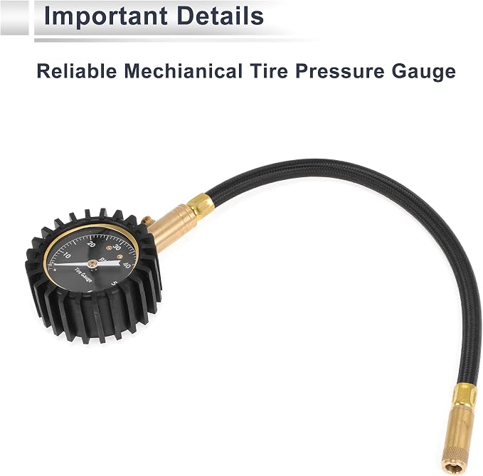 1 Pc Universal Tire Pressure Gauge 0-60 PSI 2.56 Inch Digital Pressure Gauge with Gear Sleeve Tyre Air PSI Meter for Motorcycle SUV Truck