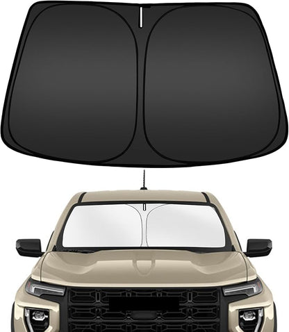 ARISMOTOR Windshield Sun Shade for GMC Canyon 2023-2025 2026, Custom Fit Foldable Front Window Sunshade Sun Visor Protector, Block UV Rays Keep Your Car Cooler