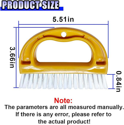 YoRise 2PCS Car Carpet Cleaning Brush, Stiff Bristle Floor Scrub Brush, Portable Car Cleaning Kit, Automotive Wash Brushes for Vehicles Interiors, Home, Floor Mat, Leather Seat (Yellow)