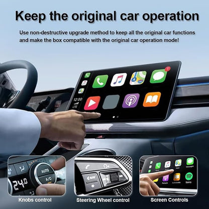 Wireless Carplay Adapter for Toyota Tacoma 2020 2021 2022 2023 2024 2025 2026, Convert Wired to Plug and Play Android Auto Adapter Car Play Dongle Accessories