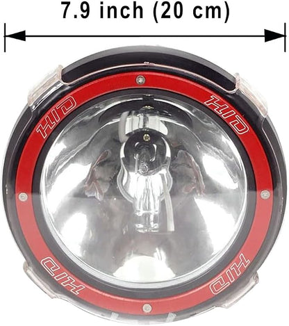 7 Inch HID Offroad Light Spot Beam 12-24V55W HID Fog Driving Work Lamp Clear and Amber Cover 4x4 Off-Road Rally Round Fog Lighting For Truck SUV ATV