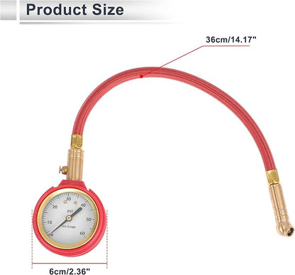 1 Pcs Universal Tire Pressure Gauge 0-60PSI 2.36Inch Digital Pressure Gauge Tyre Air PSI Meter for Motorcycle SUV Truck