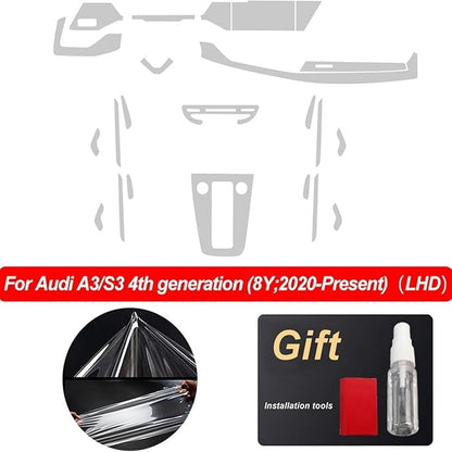 Pre Cutting car Interior PPF Paint Protection Film Console Transparent TPU Film for Audi A3 8Y S3 2020-2025