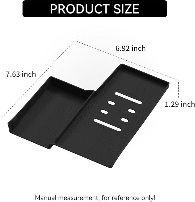 smabee Center Console Wireless Charging Protective Mat for Kia Sorento 2021-2025 2026 Silicone Protection Pad Center Console Liner Interior Accessories Black