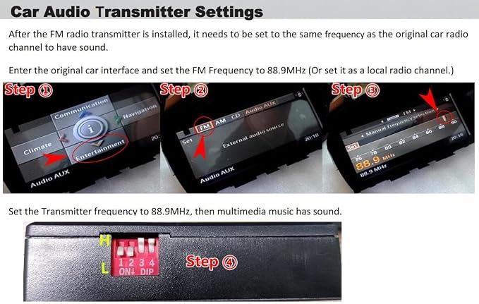 AUX Converter, Car Radio Transmitter AUX Audio Adapter FM Audio for BMW E60 E70 E90 for Mercedes Benz ML SLK R for Audi A3 A4 A5 A6