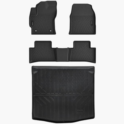 Auxko All Weather Floor Mats Cargo Mat Fit for Toyota Corolla Cross FWD Gas & AWD Hybrid 2026 2025-2022 TPE Liners Accessories Guard Odorless Anti-Slip Floor & Cargo Liners