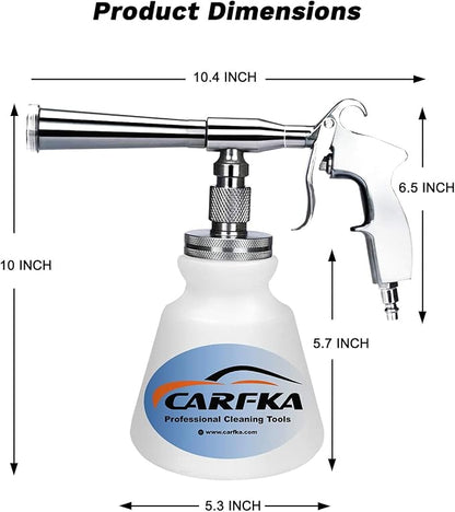 Car Cleaning Gun, CARFKA High Pressure Car Detailing Wash Gun 1L Foam Bottle Wash Spray Bottle Nozzle with Metal Spinner