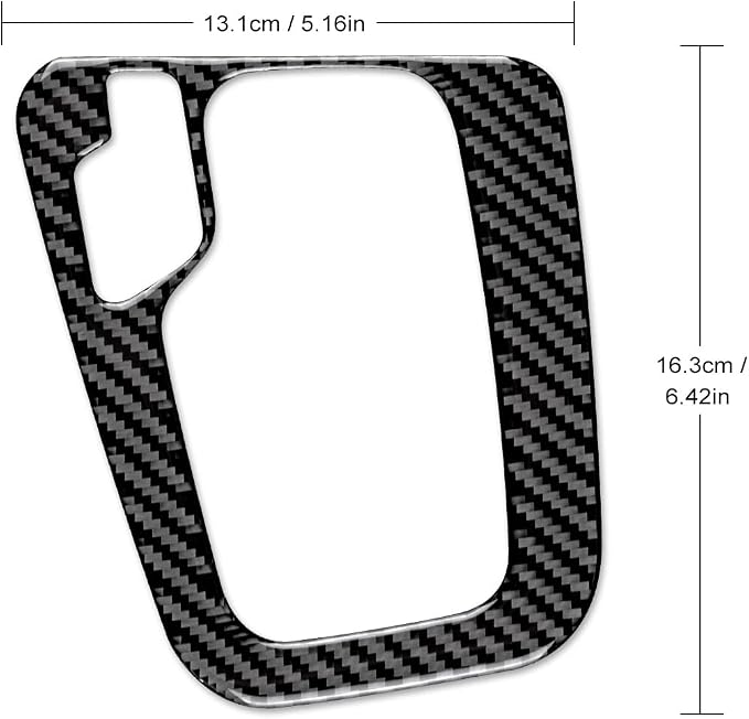 AIRSPEED for BMW E46 1998-2006 Center Console Gear Shift Panel Trim (Right-Side Long Slot Version) – Carbon Fiber Interior Trim Accessories, Black