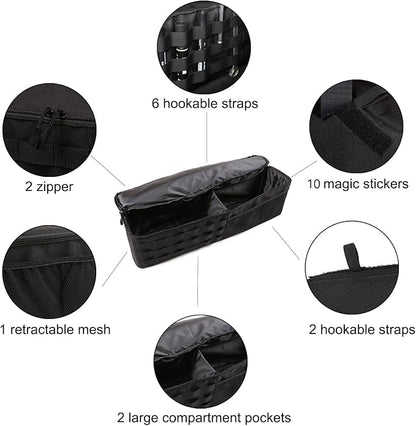 Aunginsy Car Trunk Organizer Compatible with Toyota FJ Cruiser 2007-2021+, 1PCS Left Side Trunk Storage Bag Backseat Hanging Storage Multi-Compartment Oxford Cloth Space Saving Interior Accessories