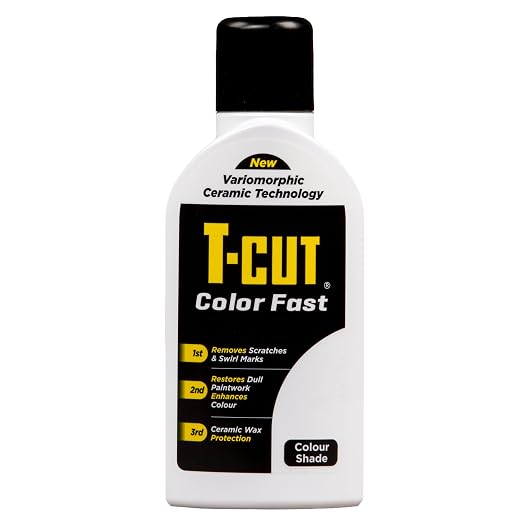 T-Cut Color Fast 3-in-1 Paint Restorer, White - Scratch Remover, Ceramic Car Wax & Color Enhancer - Removes Swirls & Oxidation, 17 oz