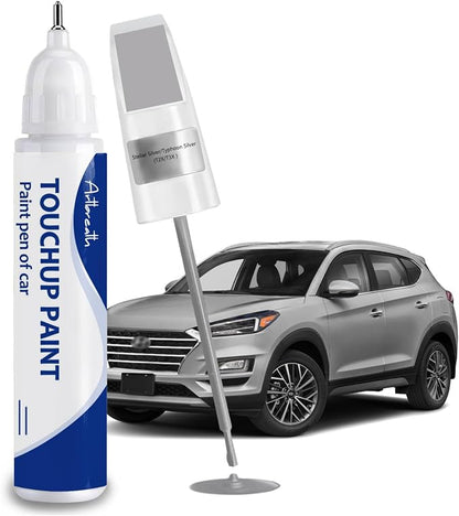 Stellar Silver(T2X/T3X) Touch Up Paint for Hyundai-Exact Match–Chips and Nicks Car Paint Scratch Repair Kit Automotive Paint Pen for Accent/Creta/Elantra/TUCSON/SANTA