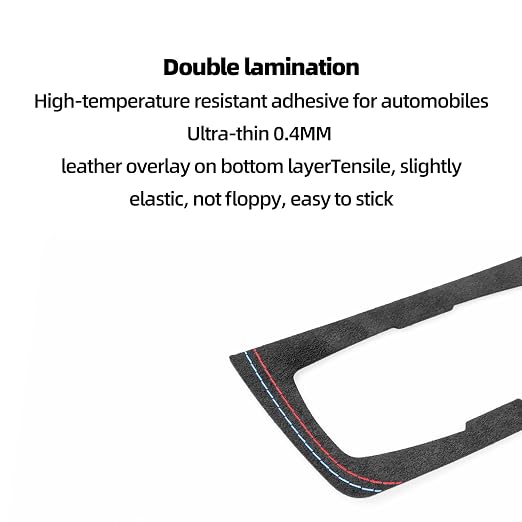 Betterhumz Car Headlight Switch Button Frame Sticker for BMW F30 F32 F34 2013-2019 328i 320i 318li 435i 420i 430i 425i M235i for Alcantara Car Interior Decor Kits Accessories