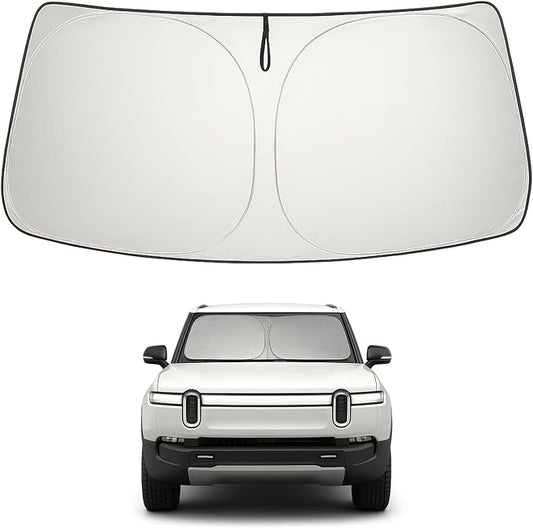 Proadsy 2026 Upgrade Windshield Sun Shade Custom Fit 2015-2025 2026 Mercedes-Benz S-Class Foldable Front Sunshade Protector Sun Visor Blocks UV Rays Keep Car Cooler