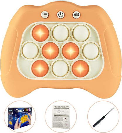 Intoypad Pop The Target! Handheld Speed Push Game Machine: A Fun Multiplayer Game for Family. Sensory Fidget Toy Christmas Toys Gifts for 6 7 8 9 10 11 12 Years Old Kids Road Trip Car Games Orange