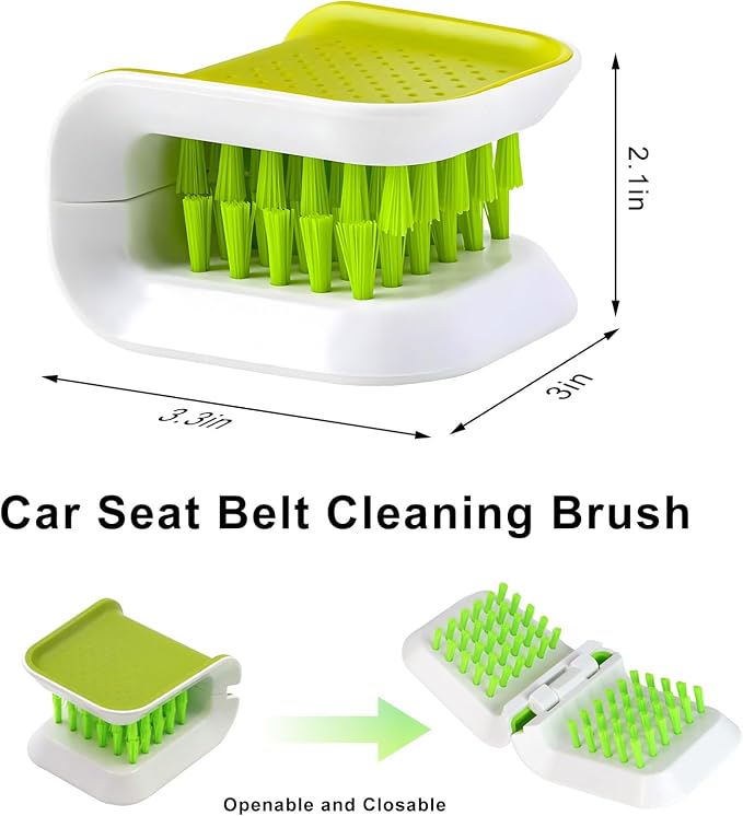Car Seat Belt Cleaning Brush, Anti-Slip U-Shaped Seatbelt Detailing Tool with Double-Sided Bristles, Multifunctional Car Safety Belt Brush Tableware Cleaning Tool