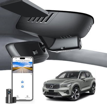 Mangoal Front 4K & Rear 1080P Dash Cam Custom forXC40 2023-2026 & XC40 Recharge 2021-2024(Model B),B4 B5 T4 T5 P8 Accessories,Integrated OEM Look,UHD 2160P Video,WiFi & App,Easy to Install,128GB Card