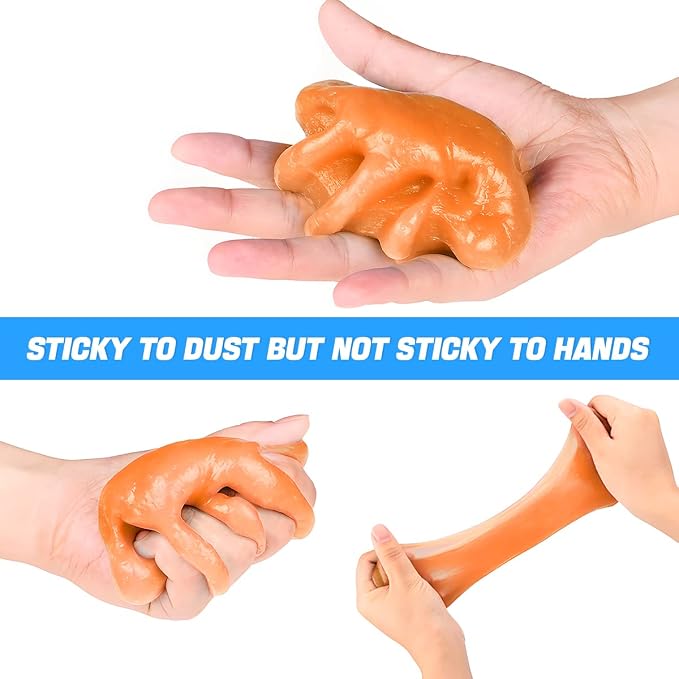 Moly Magnolia Cleaning Gel for Car, Auto Detailing Slime Mud, Putty Cleaner Dust Removal, Soft Glue Cleaning Tools Kit, Car Interior Accessories Universal for Air Vents, Keyboard, PC, Laptops (Orange)