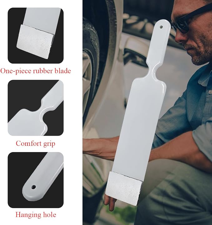 Yourkar Car Paddle Squeegee, Flat Long Handle Window Tint Film Installation Tools, Paddle Scraper for Car Front and Rear Windows Glass Cleaning, Universal Car Accessories