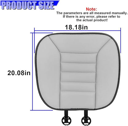 Craedli Car Seat Cushion Pad, Memory Foam Automotive Seats Cushion with Non-Slip Silicone Bottom, Comfort Breathable Pain Relief Vehicle Seat Protector for Home and Office Chairs (Gray)