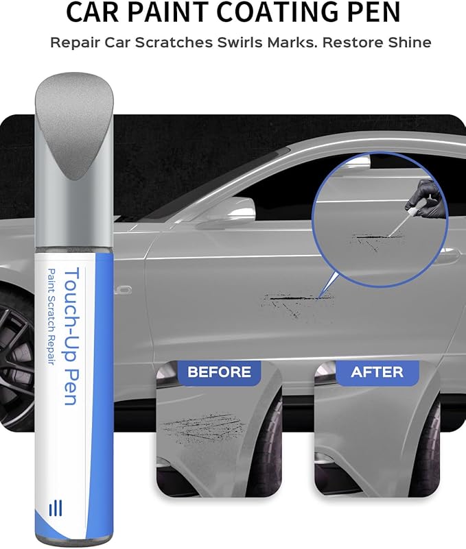 JS/M7432A Iconic Silver Metallic Touch Up Paint Compatible with Ford Exact Match–Chips and Nicks Touch Up