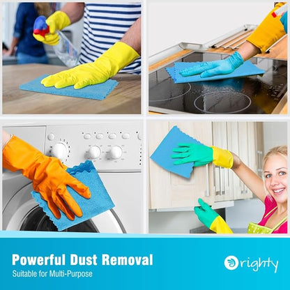 Orighty Microfiber Cleaning Cloth, 100 Pack Microfiber Towels for Cars, Multi-Purpose Shop Towels Cleaning Rags Bulk for Car, Home, Kitchen, 11.5’’ x 11.5’’, Blue