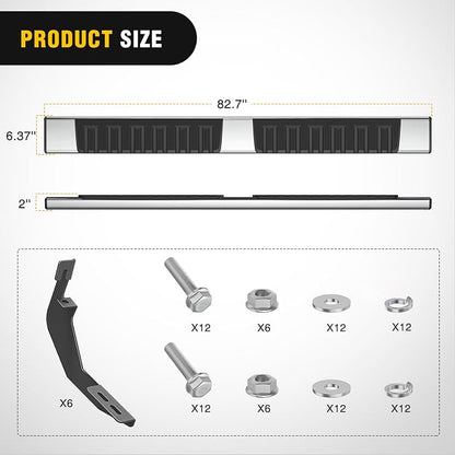 Nilight Running Boards for 2015 2016 2017 2018 2019 2020 2021 2022 2023 2024 2025 2026 Chevrolet Colorado/GMC Canyon Crew Cab 4 Full Size Doors 6 Inch Stainless Steel Bolt-on Side Step Nerf Bars