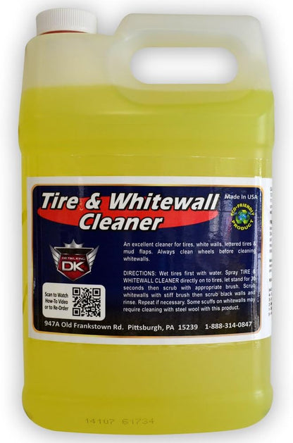 Detail King Tire and Whitewall Cleaner - Contains Darkening Agent - For Use Before Applying Tire Dressing - Gallon