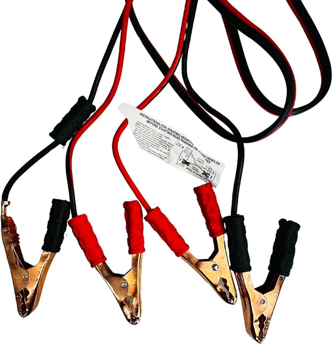 12-Piece Roadside Emergency Tool and Auto Kit with Jumper Cables, Warning Triangle, Gas Siphon, Mylar Blanket, Bungee Cords, Glow Sticks, Gloves, Flashlight, Tire Gauge, Carrying Case