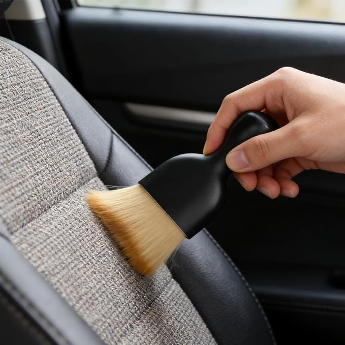 Bittwee Car Detailing Brush Kit, 3PCS Soft Bristle Multi-Use Vehicle Air Vent Detailing Wash Brushes, Automotive Interior or Exterior Cleaning Kit, Universal for SUV Automobile Truck