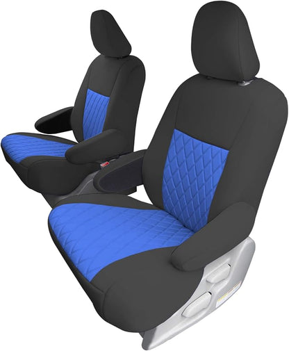 FH Group Custom Fit Car Seat Covers Specifically Made for 2011-2020 Toyota Sienna 7 Seater with Ultraflex Neoprene Water Resistant Automotive Seat Covers - 2nd Row Blue