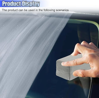 Suede Microfiber Applicator Pad, Multi-Purpose Ceramic Spray Coating Sponge Pads, Car Detailing Sponge for Car Paint, Metal, Plastic Trim, Applying Wax, Sealants, Other Conditioners (4PCS)