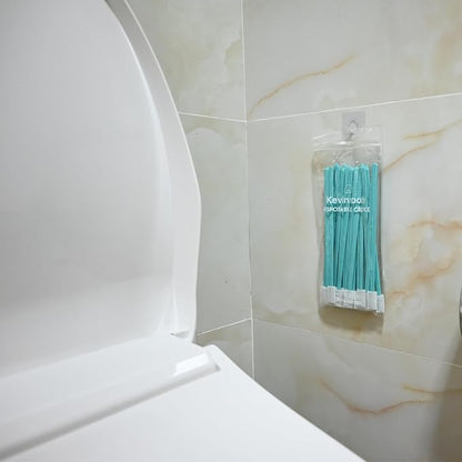 30PCS Crevice Cleaning Brush Tool Kit - Disposable Toilet Brush & Seat Cleaner (Blue)