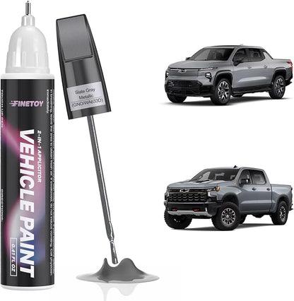GNO/WA633D Slate Gray Metallic Touch Up Paint for Chevrolet, Car Scratch Repair Paint Kit with 2 in 1 Brush and Pen Nip, Exact-Match & Quick Drying Design for Chips and Nicks