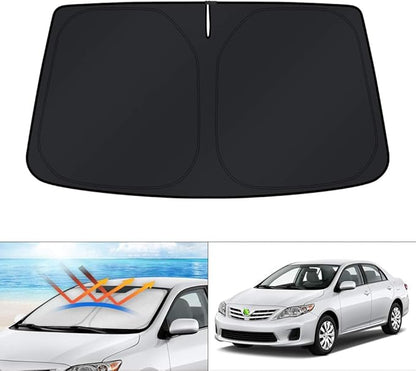 KUST Windshield Sun Shade Custom Fit for Toyota Corolla 2009 2010 2011 2012 2013 Accessories Sunshade Foldable Sun Protector Block UV Rays Keep Car Cooler