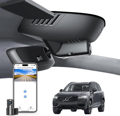 Mangoal Front 4K & Rear 1080P Dash Cam Custom for Volvo XC90 2023 2024 2025 2026(Model B),B5 B6 T8,Integrated OEM Look,UHD 2160P Video,WiFi & App, Loop Recording, Easy to Install, GPS, 128GB Card