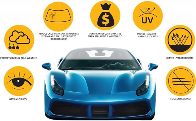 HOHOFILM Clear TPU Windshield Protection Film PPF Self Healing Scratchable & Stretchable Car Wrap Film for Front Window Glass (60"X79")
