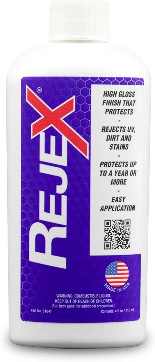 RejeX High Gloss Finish That Protects, Long-Lasting Polymer Coating for Cars, Trucks, Boats, RV, Motorcycles, Aircraft, Glass, Painted Metal, Fiberglass, Acrylic, Gel Coat & Plastic Surface, 4 Fl Oz
