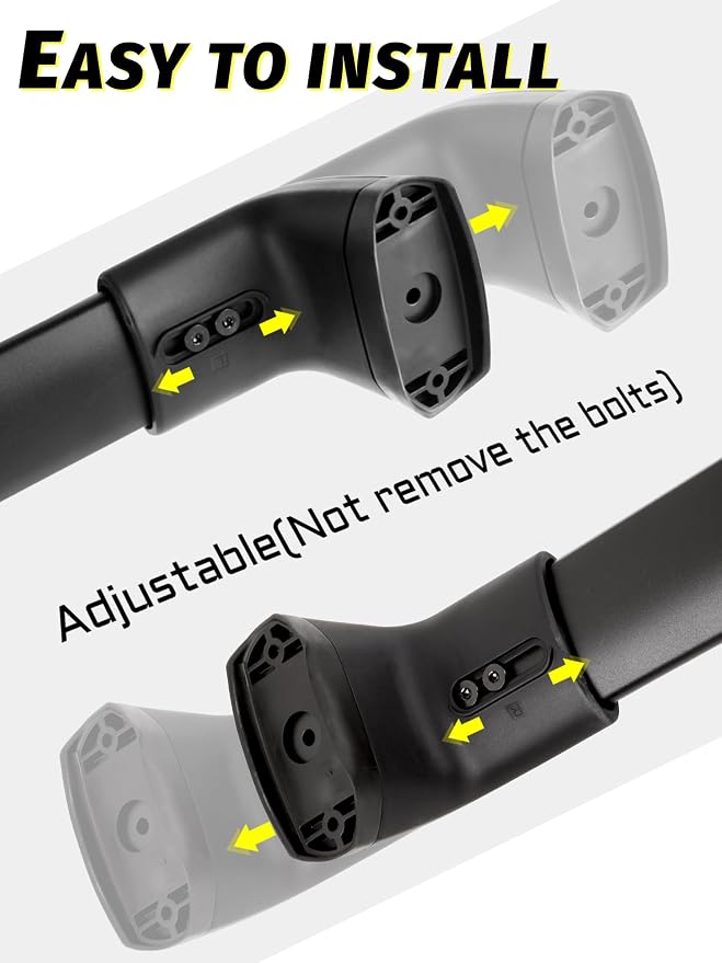 Gdydi 220lbs Roof Rack Cross Bars Compatible with Grand Cherokee L 2021-2025 and 2022-2025 Grand Cherokee WL with Anti-Theft Lock, Black Matte Aluminum Anti-Corrosion Crossbars