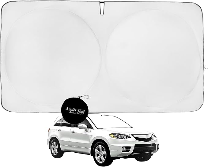 Windshield Sun Shade | Compatible for Acura RDX (2007-2012) | Certified 99.87% UVB & 99.02% UVA Car Sun Shade. Award Winning Sunshade - Patented Technology | Car Shades by Kinder Fluff
