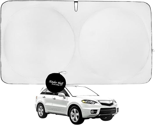 Windshield Sun Shade | Compatible for Acura RDX (2007-2012) | Certified 99.87% UVB & 99.02% UVA Car Sun Shade. Award Winning Sunshade - Patented Technology | Car Shades by Kinder Fluff