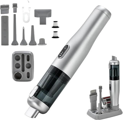 AUTOPALS Cordless Car Portable Vacuum Cleaner, 4 in 1 Suck, Blow, Inflate, Vacuum, 18000-20000Pa High Power, Type-C Charging, Battery Level Display, Multi-Nozzles for Car, Home & Pet Hair, Office