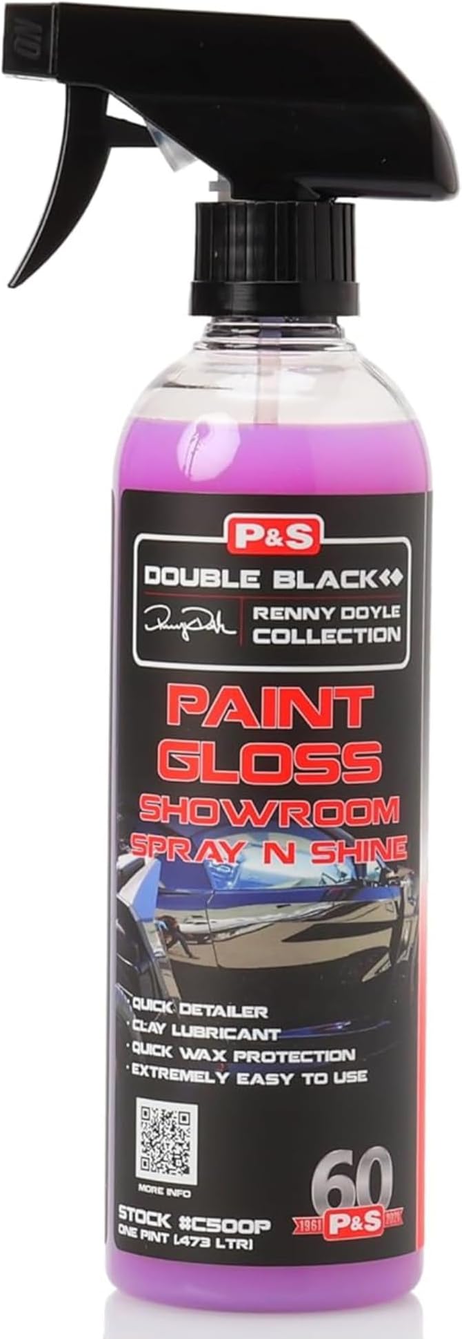 Paint Gloss Showroom Spray N Shine – Quick Detail Sprayer for Car Paint, Water-Based Spray to Remove Dust Fingerprints & Smudges, Enhances Shine Without Full Detail