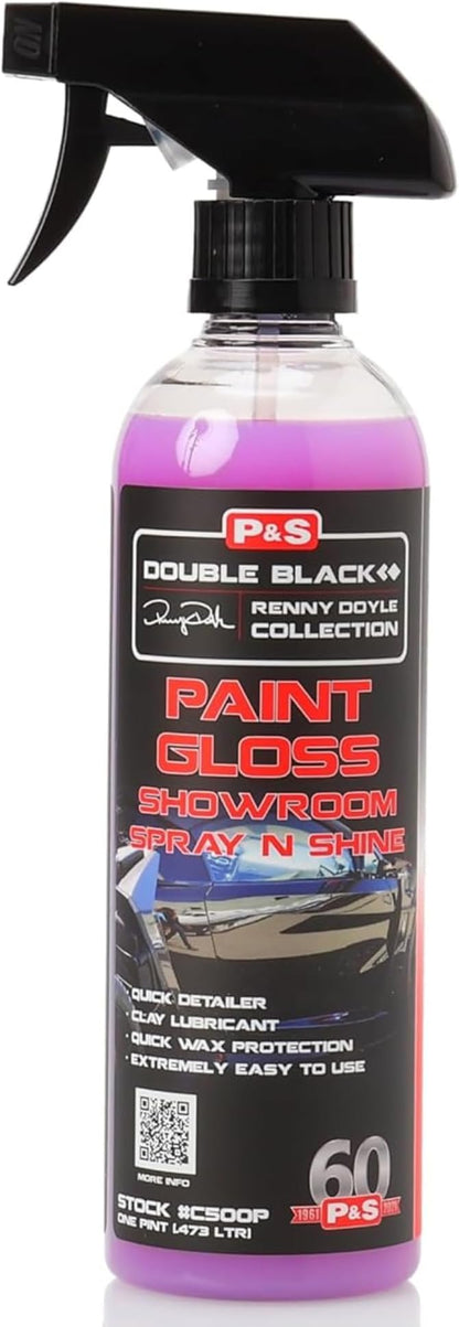 Paint Gloss Showroom Spray N Shine – Quick Detail Sprayer for Car Paint, Water-Based Spray to Remove Dust Fingerprints & Smudges, Enhances Shine Without Full Detail
