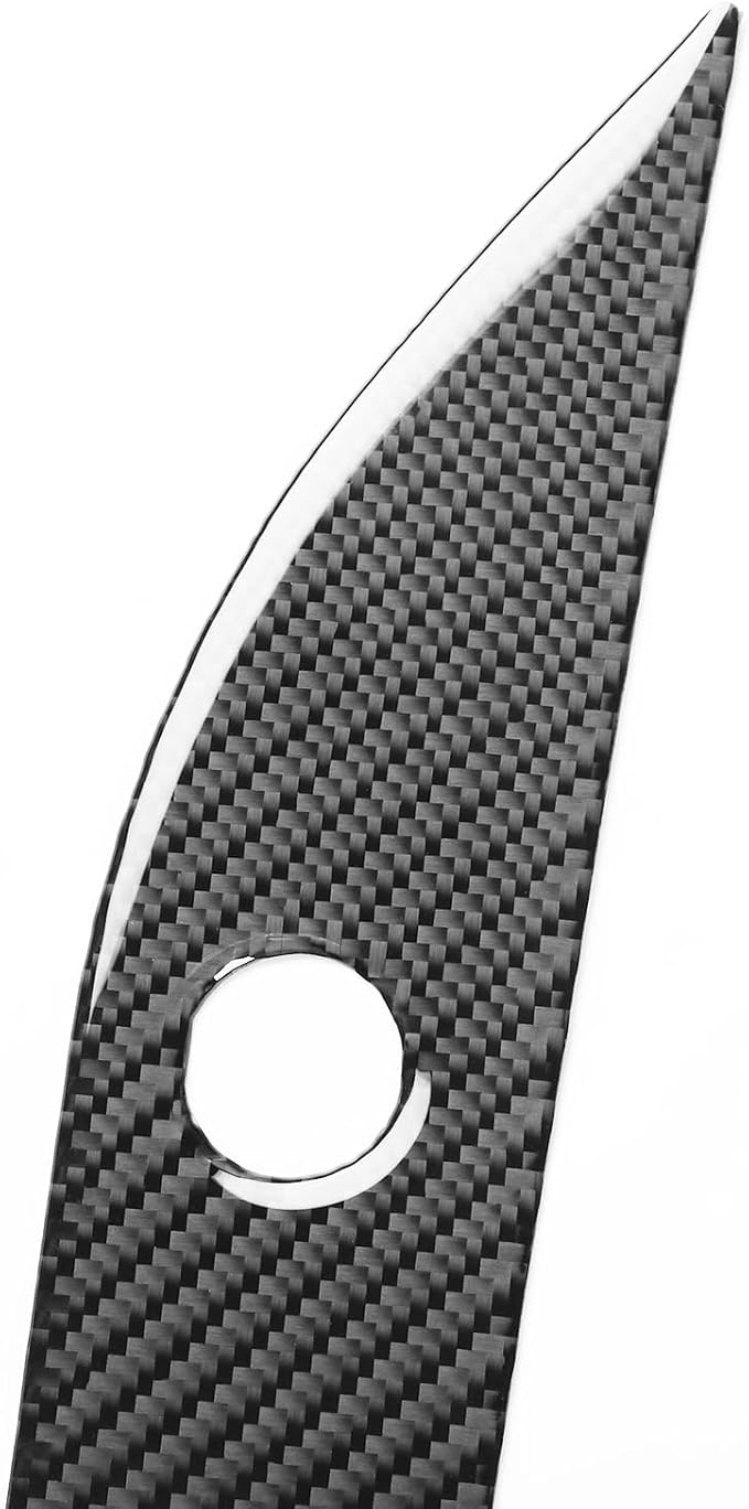 NVCNX Real Premium Carbon Fiber for Toyota Tundra 2022-2026 2023 2024 2025 Truck Pickup Car Rear Door Panel Strip Cover Interior Trim Accessories Thick Overlay Sticker Decal 2PCs not for Extended Cab